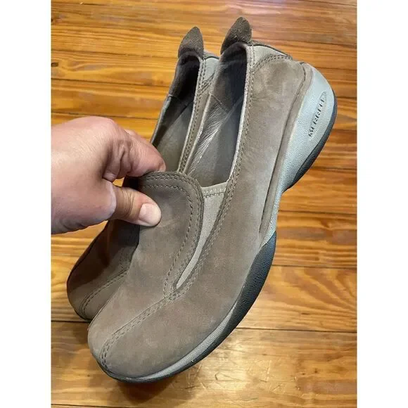 Merrell Primo Moc II Suede Taupe Nubuck Moccasins Size 6 - Picture 5 of 11